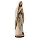 Madonna di Lourdes acero dipinto Valgardena moderna s3