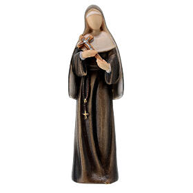 Modern Saint Rita, Val Gardena painted maple wood