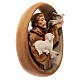 Relief Saint Francis painted Val Gardena maple wood s3