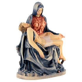 Pietà, painted maple wood of Val Gardena