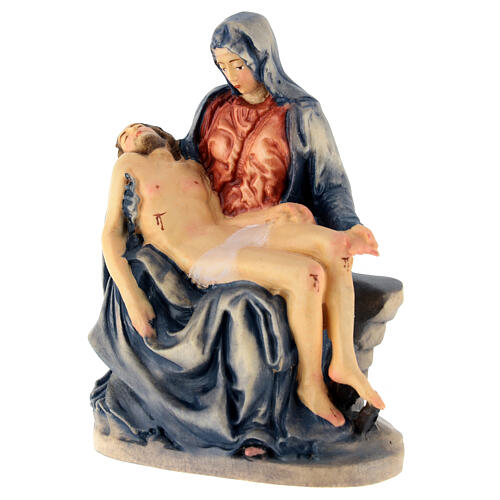 Pieta in painted maple Valgardena 3