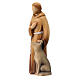 Modern Saint Francis with the wolf, Val Gardena painted maple wood s3