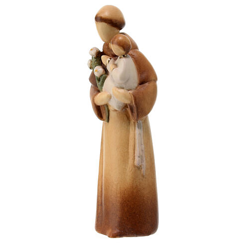Modern Saint Anthony with Infant Jesus, Val Gardena painted maple wood 2
