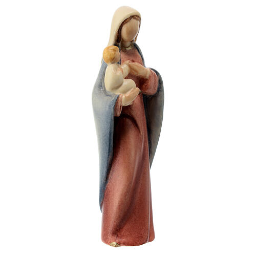 Virgin with Child, Val Gardena painted maple wood 3