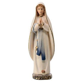 Muttergottes von Lourdes, Ahornholz, koloriert, Grödnertal