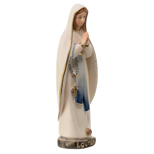 Madonna di Lourdes Valgardena acero dipinto 3