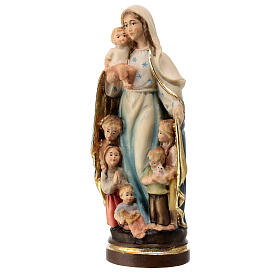 Virgen de la protección Val Gardena arce pintado