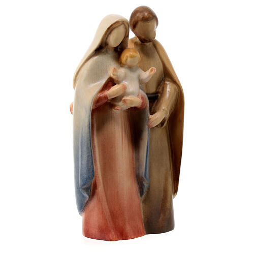 Modern Nativity, Val Gardena painted maple wood 3