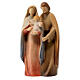 Modern Holy Family statue in painted Valgardena maple s1