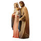 Modern Holy Family statue in painted Valgardena maple s2