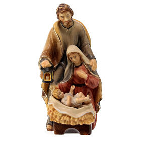 Holy Family statue hand painted Val Gardena maple