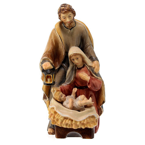 Holy Family statue hand painted Val Gardena maple 1