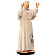 Pope John Paul II, painted maple wood statue of Val Gardena s3