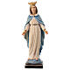 Vierge Miraculeuse avec couronne statue en bois d'érable peint Val Gardena s1