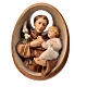Saint Anthony high-relief, Val Gardena painted maple wood s1