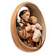 Saint Anthony high-relief, Val Gardena painted maple wood s3