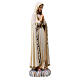 Madonna Fatima dipinta corona legno tiglio Valgardena s4
