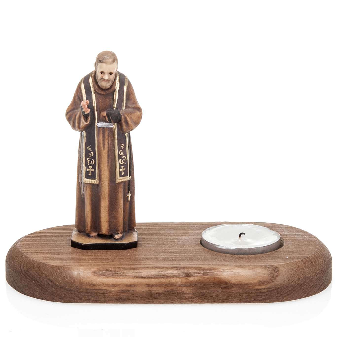 Father Pius with votive candle | online sales on HOLYART.co.uk