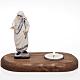 Heiligenfigur Grödnertal Mutter Theresa mit Teelicht s1