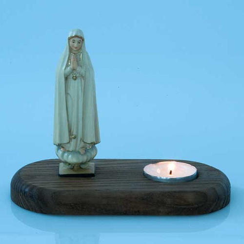 The Virgin of Fatima with votive candle 3