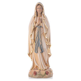 Vierge de Lourdes, staue en bois peinte