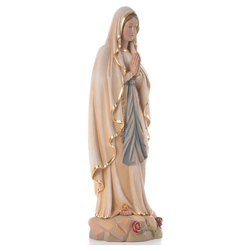 Vierge de Lourdes, staue en bois peinte 4