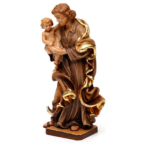 Saint Joseph avec l'enfant Jésus, statue bois 3