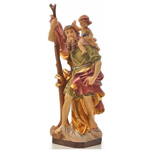 Statue Heilig Cristoforo Holz 2