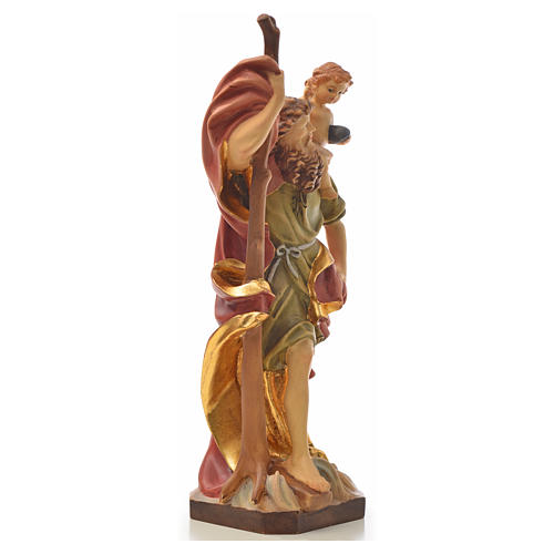 Statue Heilig Cristoforo Holz 4