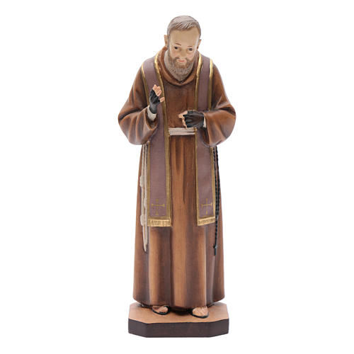 Statue Padre Pio aus Pietralcina Holz 1