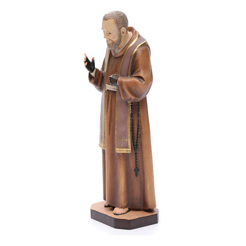 Statue Padre Pio aus Pietralcina Holz 2