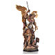 Saint Michael Archangel carved wood statue s4