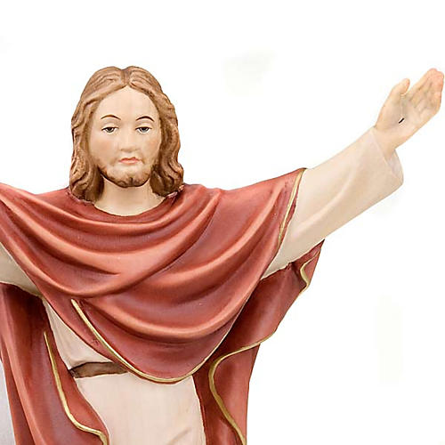 Statua Di Gesù Risorto In Resina 30 Cm, Da Appendere, Dipinta A Mano Per Presepe Pasquale