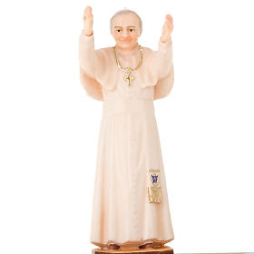 Heiligenfigur Grödnertal Johannes Paul II mit Teelicht s3