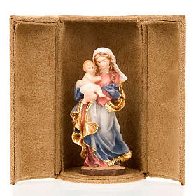 Heiligenfigur Maria mit Jesukind in Nische