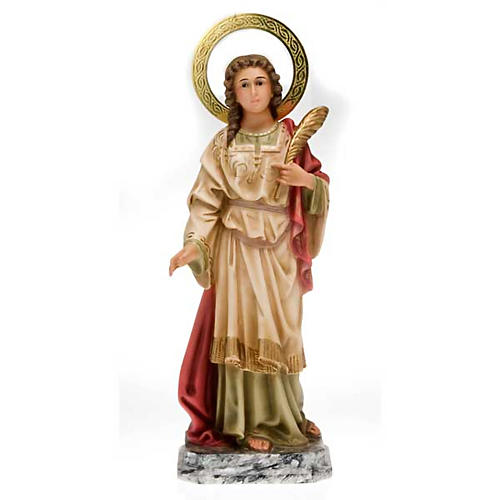 Santa Lucia pasta di legno 40 cm dec. elegante 1