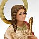 Santa Lucia pasta di legno 40 cm dec. elegante s5