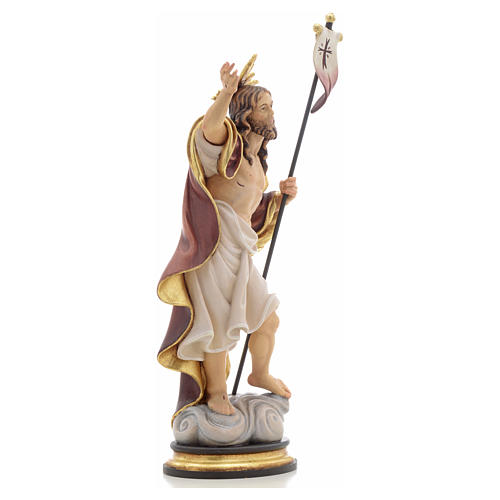 Estatua de madera Resurrección pintada Val Gardena 4