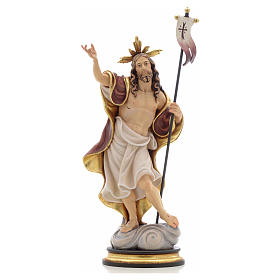 Statua legno Resurrezione dipinta Val Gardena
