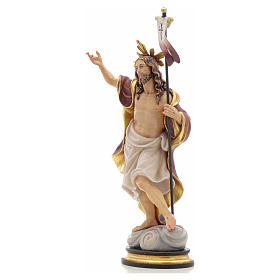 Statua legno Resurrezione dipinta Val Gardena