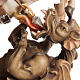 Saint George killing the dragon wooden statue painted s3