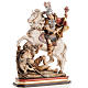 Statua legno San Martino su cavallo dipinta Val Gardena s1
