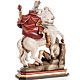 Statua legno San Martino su cavallo dipinta Val Gardena s5