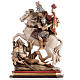 Statua legno San Martino su cavallo dipinta Val Gardena s7