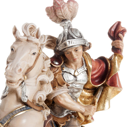 Święty Marcin na koniu figurka malowane drewno Val Garden 2