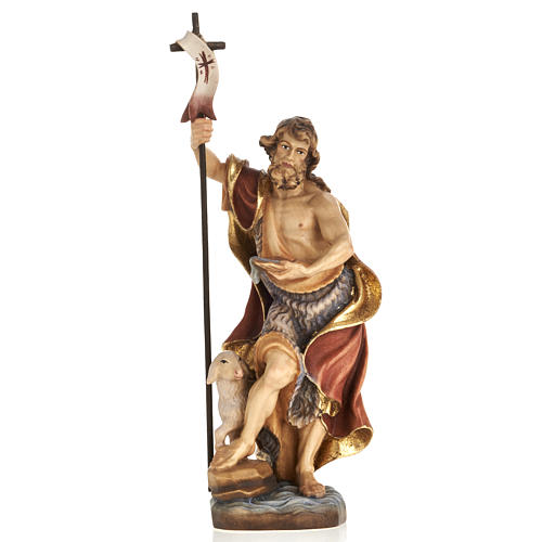 St John the Baptist wooden statue painted 1
