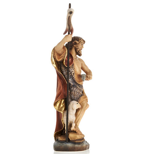 Święty Jan Chrzciciel figurka malowane drewno Val Gardena 3