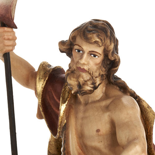 St John the Baptist wooden statue painted 2