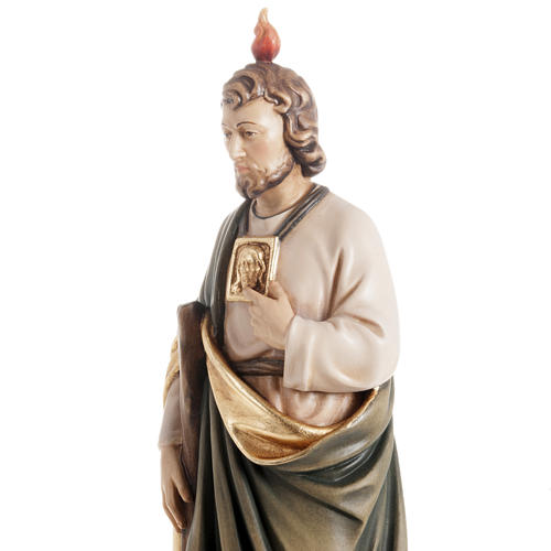 Estatua de madera San Judas Tadeo pintada Val Gardena 3