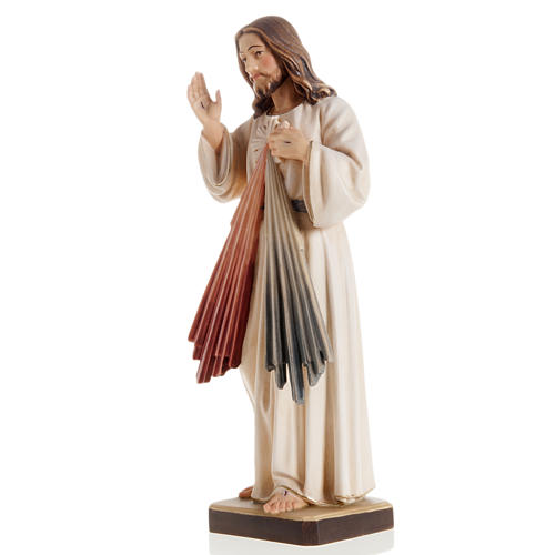 Estatua de madera Jesús de la misericordia pintada Val Gardena 4